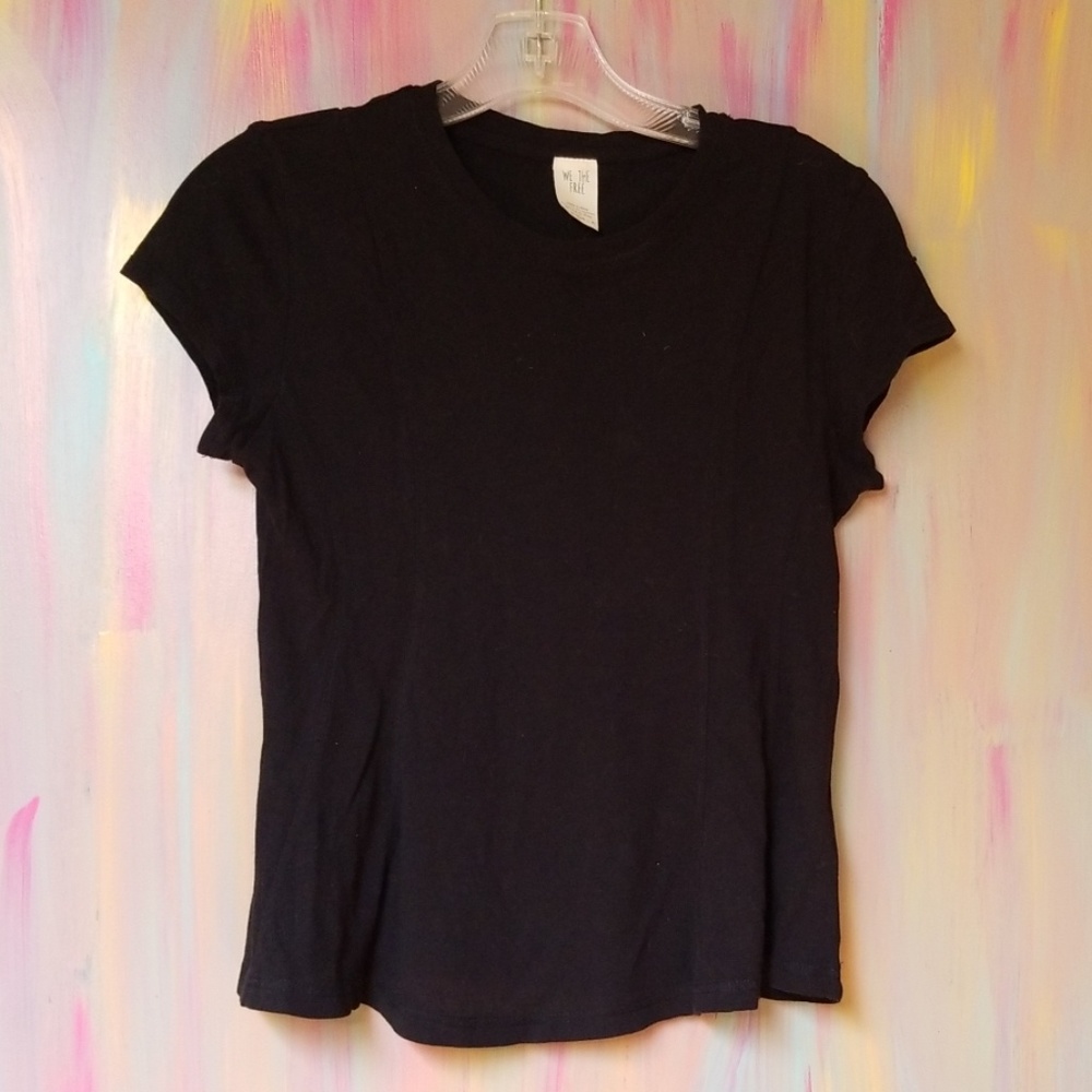 NWOT Free People Black T shirt sz S